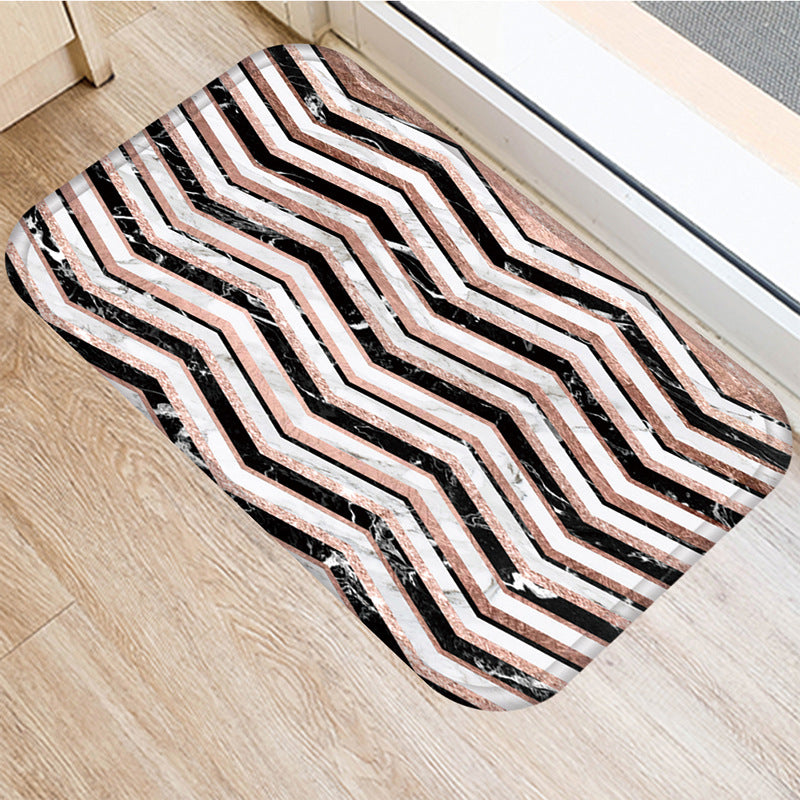 Striped Non-slip Mat Decorative Carpet Kitchen Mat