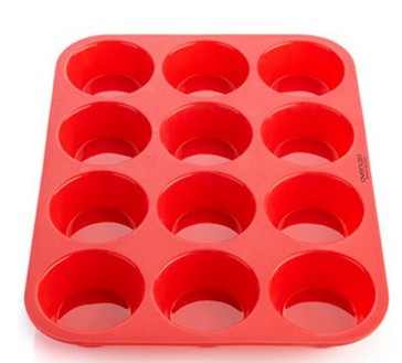 12 Cup Silicone Muffin pan & Cupcake Baking Pan