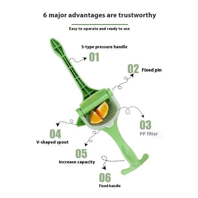 Manual Juicer Multi-functional Household Small Juicer Manual Juicer Juice Extractor Fruit Residue Separator