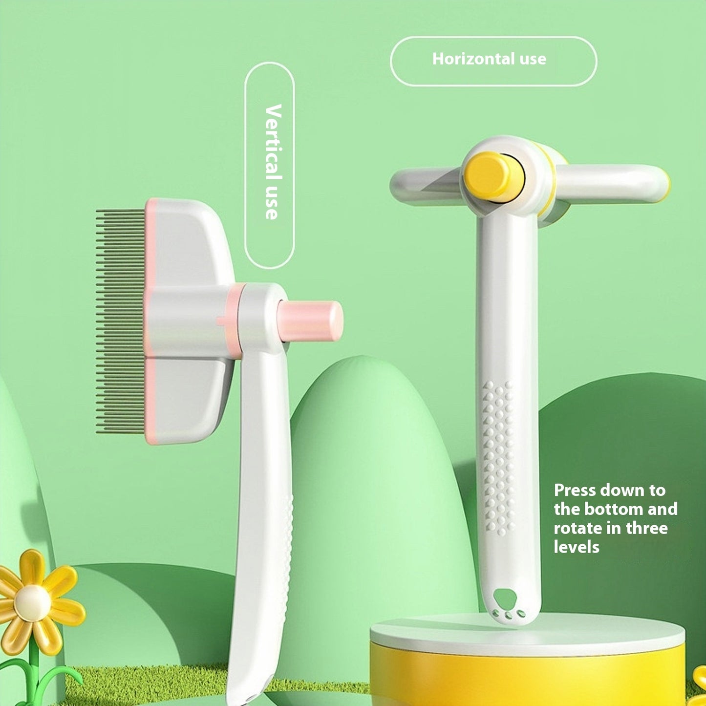 Cat Comb Tie Removal Floating Hair Magic Long Hair Pet Self-Cleaning Row Dog Cat Comb Grooming Supplies Flea Removal Brush Pets Products