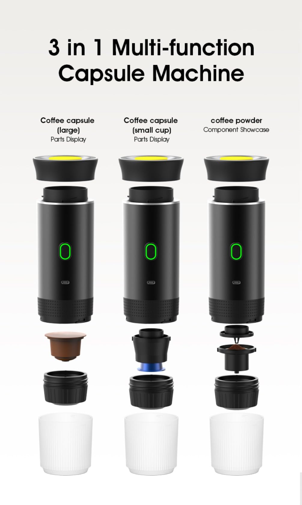 Electric Car Outdoor Travel Portable Capsule Coffee Machine Portable Espresso Machine