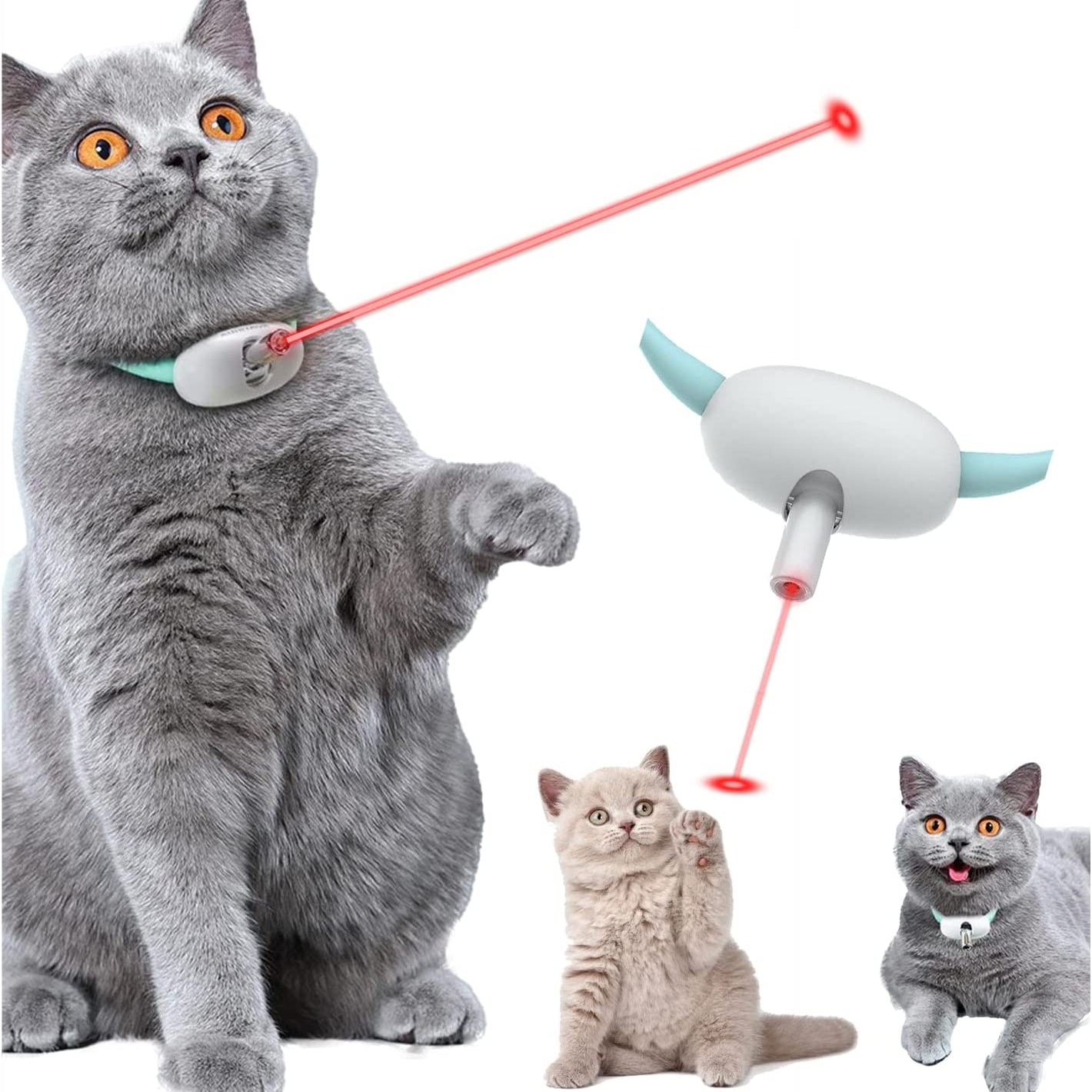 Automatic Cat Toy Smart Laser USB Charging Kitten Amusing Toys Interactive Training Pet Items