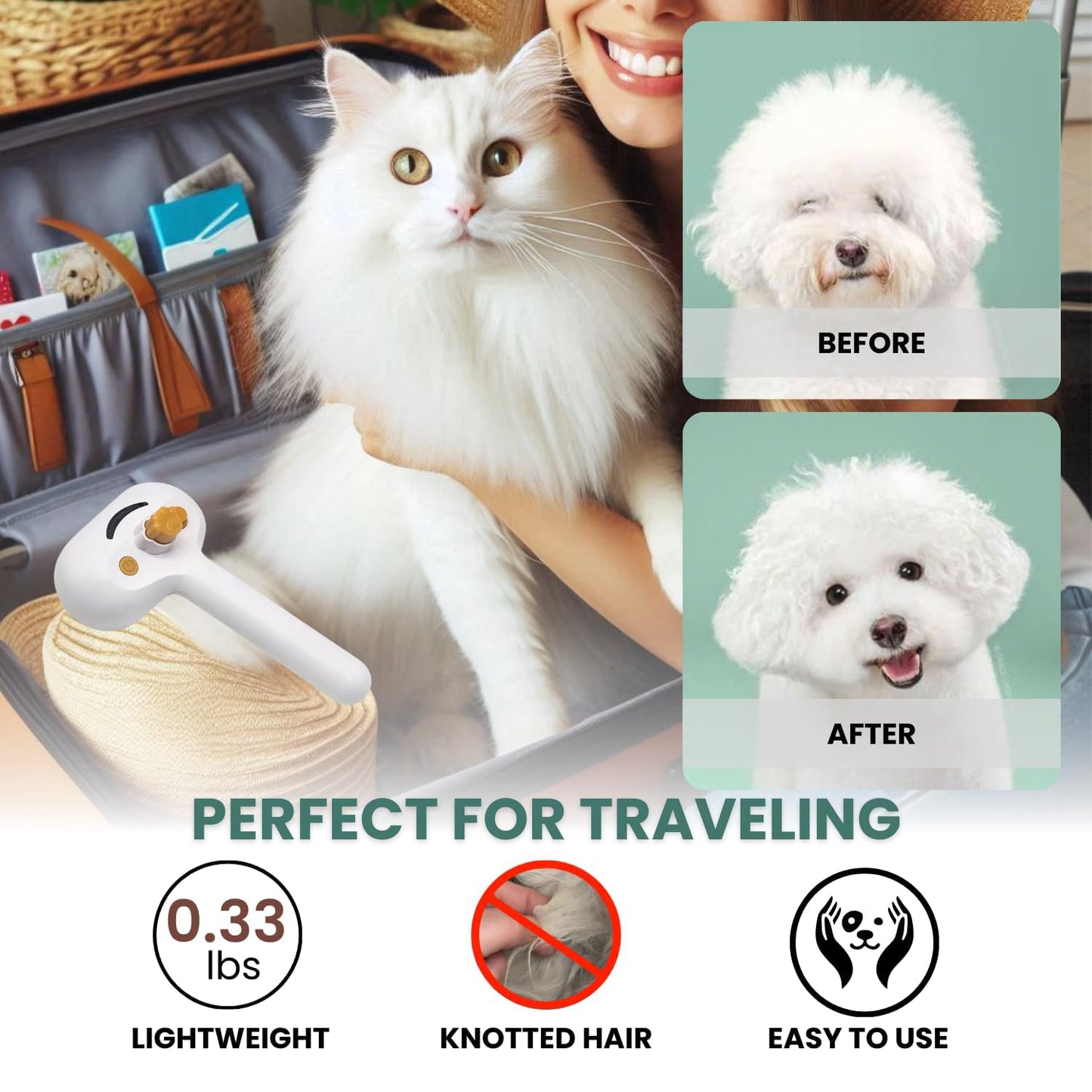 Brush With Spray For Pet Grooming Cat &  Dog